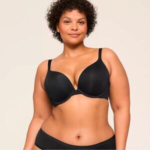 Cacique 40DD Smooth Boost Plunge Bra Black Lane Bryant